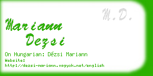 mariann dezsi business card